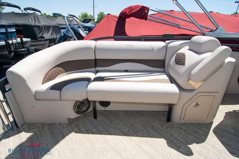 Slide: The Image of 2022 JC SunLounger 25 TT Sport boat with luxurious seating and storage. - 40