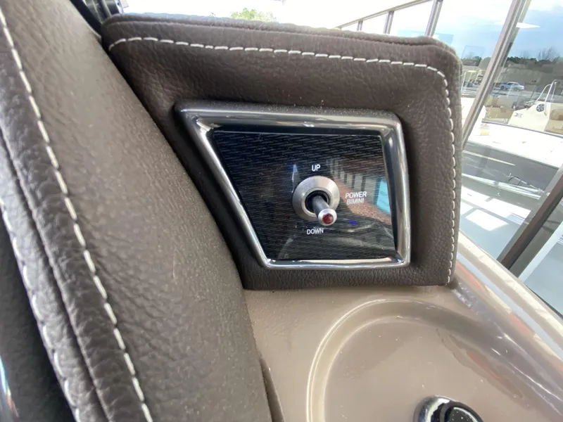 Slide: The Image of Close-up of 2023 Veranda VTX 22RC power bimini switch. - 23