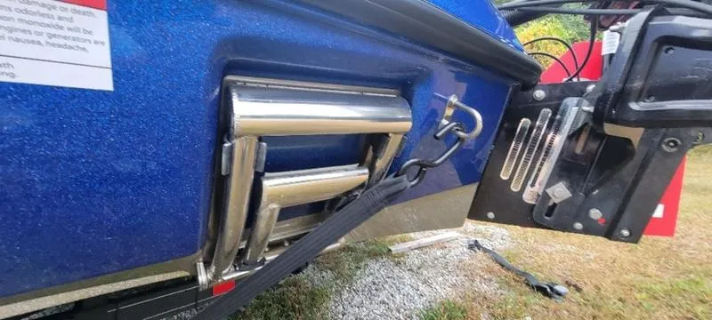 Slide: The Image of 2023 Ranger Z 521 RC boat with stainless steel ladder and motor mount. - 14