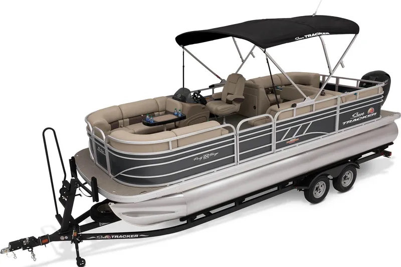 Slide: The Image of Sun Tracker Party Barge 22 RF DLX 2023 - 7
