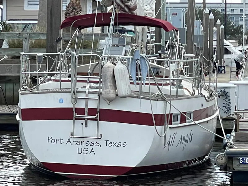 Slide: The Image of 1983 Najad 371 American CC sailboat docked in Port Aransas, Texas, USA. - 2