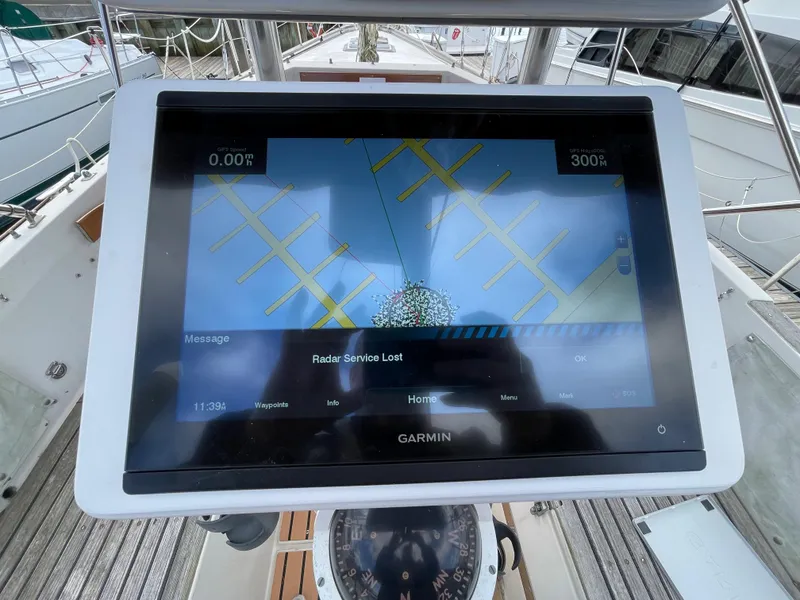 Slide: The Image of Garmin navigation screen on 1983 Najad 371 American CC sailboat. - 9