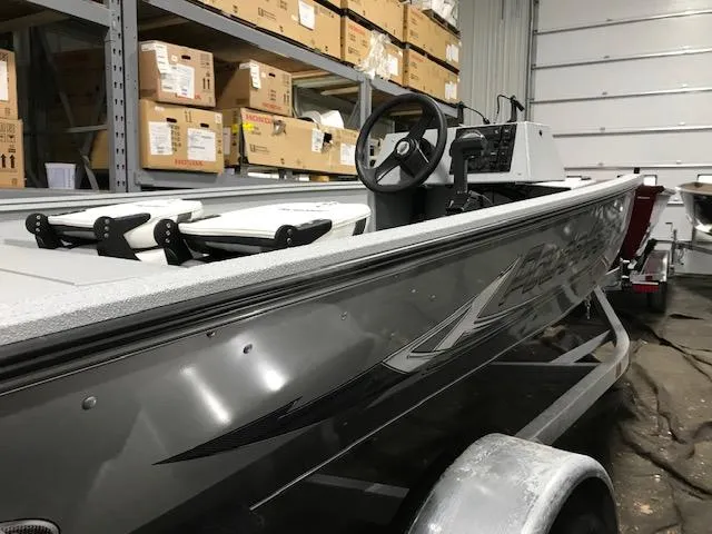 Slide: The Image of 2023 Polar Kraft Sport X boat in storage facility. - 4