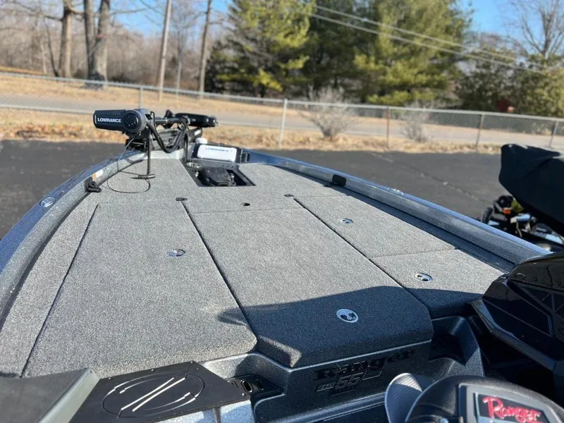 Slide: The Image of 2023 Ranger Z519 Ranger Cup Equipped boat deck with Lowrance electronics. - 16