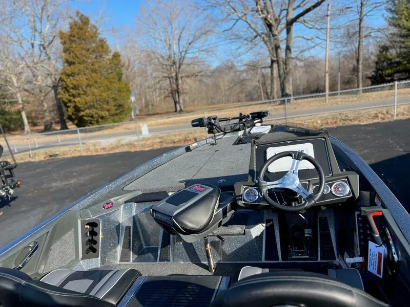 Slide: The Image of 2023 Ranger Z519 Ranger Cup Equipped boat interior with steering wheel and control panel. - 6