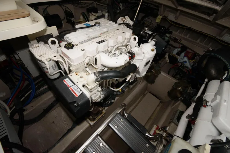 Slide: The Image of Engine compartment of a 2008 Sea Ray 44 Sundancer yacht. - 26