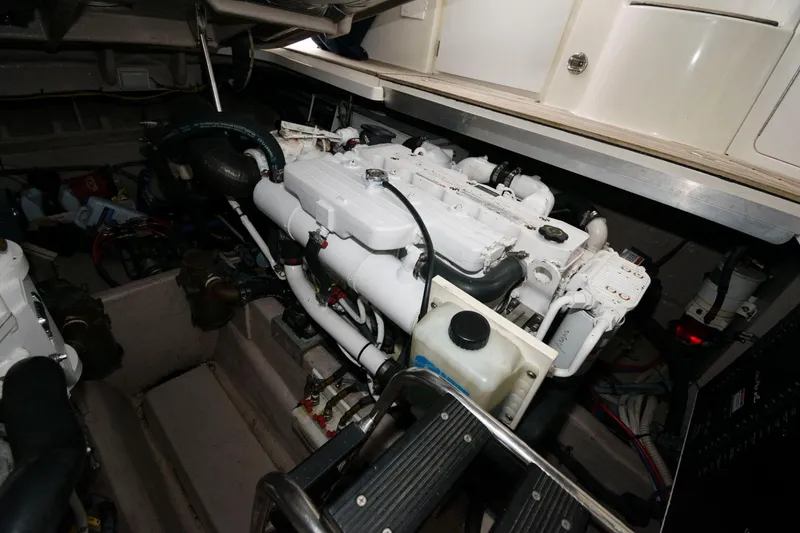 Slide: The Image of Engine room of a 2008 Sea Ray 44 Sundancer yacht. - 27
