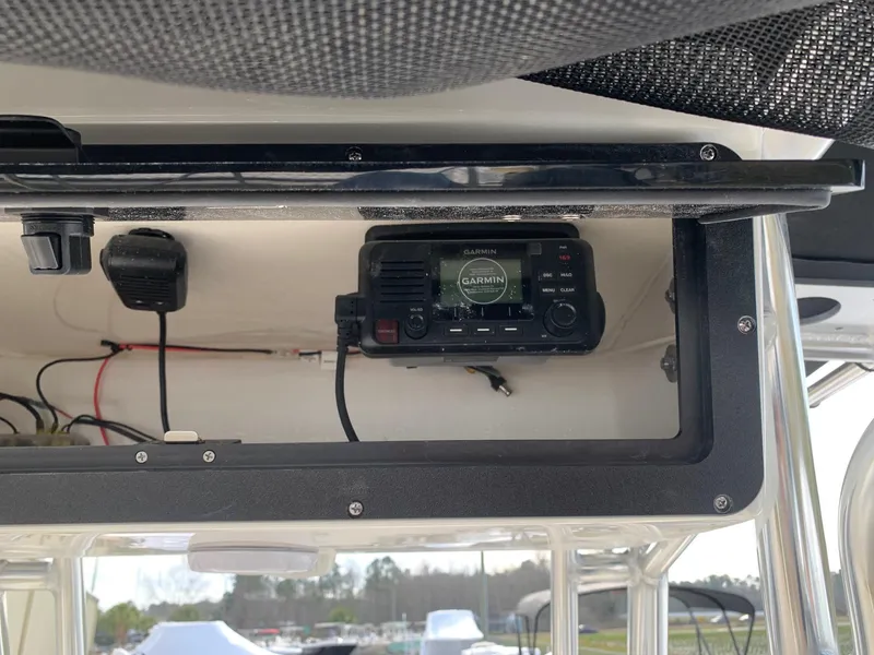 Slide: The Image of 2024 Key West 203 FS boat with Garmin marine radio installed. - 14