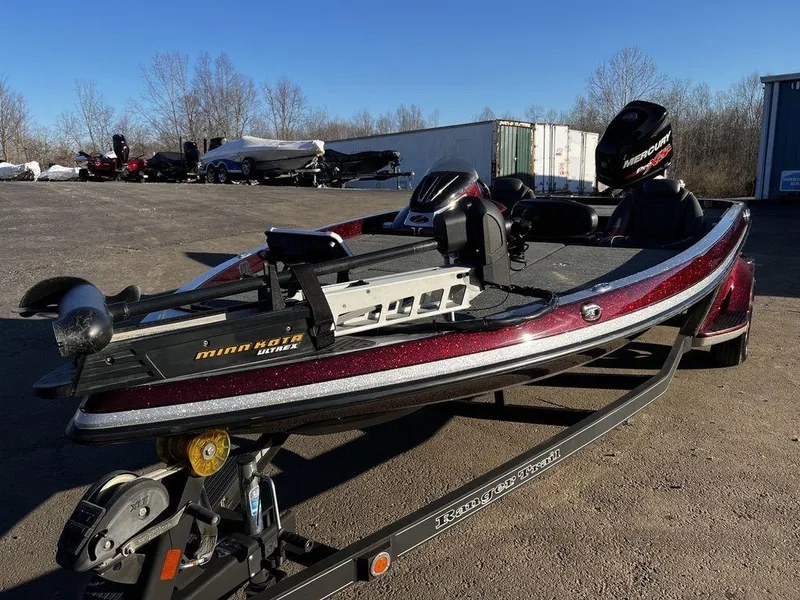Slide: The Image of 2018 Ranger Z519C bass boat with trailer in outdoor setting. - 5