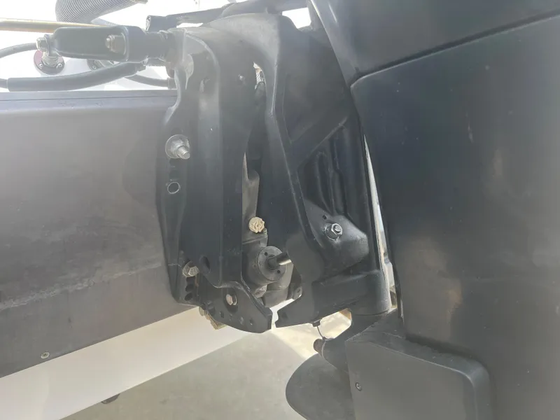 Slide: The Image of Close-up of 2002 Donzi 29 ZF Cuddy boat engine mount. - 19