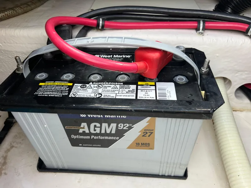 Slide: The Image of 2002 Donzi 29 ZF Cuddy boat with West Marine AGM battery. - 31