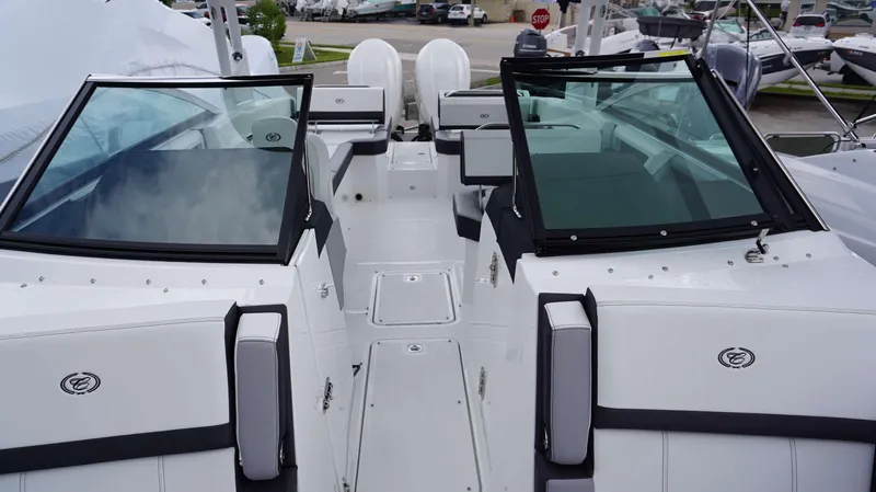 Slide: The Image of 2023 Cobalt R8 boat interior with sleek design and modern features. - 23