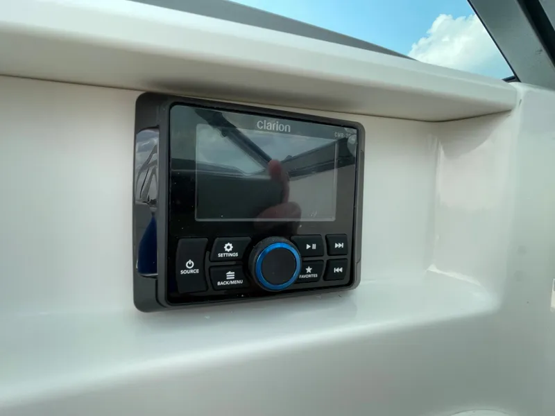 Slide: The Image of Clarion audio system in 2024 Chaparral 23 SSi OB boat. - 33