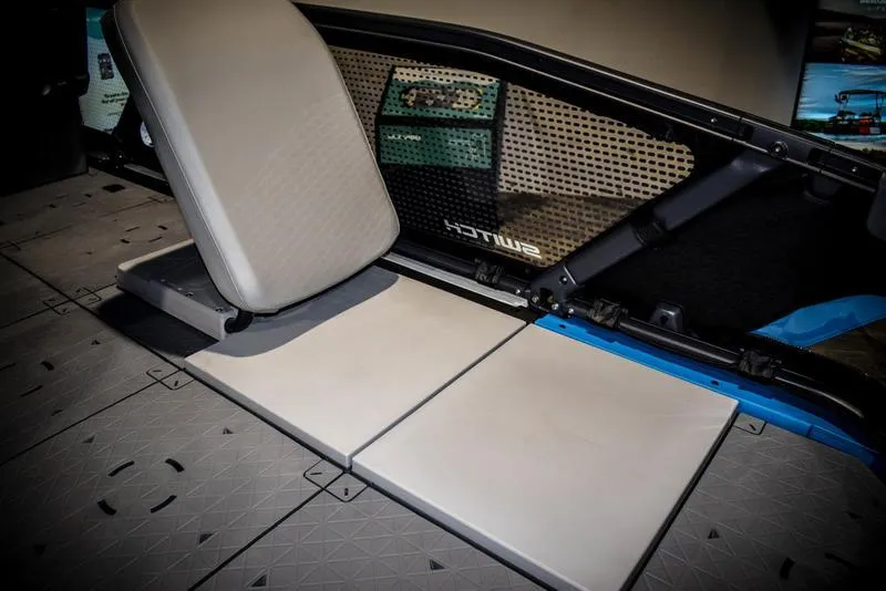 Slide: The Image of 2023 Sea-Doo Switch Sport 21 interior seating and deck layout. - 8