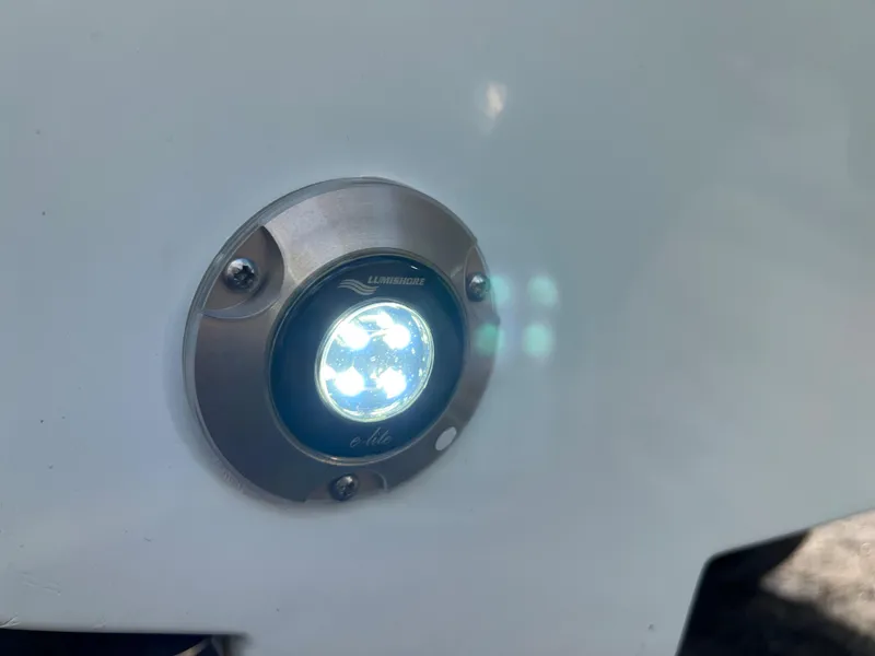 Slide: The Image of Close-up of a 2011 Maverick 18 HPX-V boat's LED light. - 8