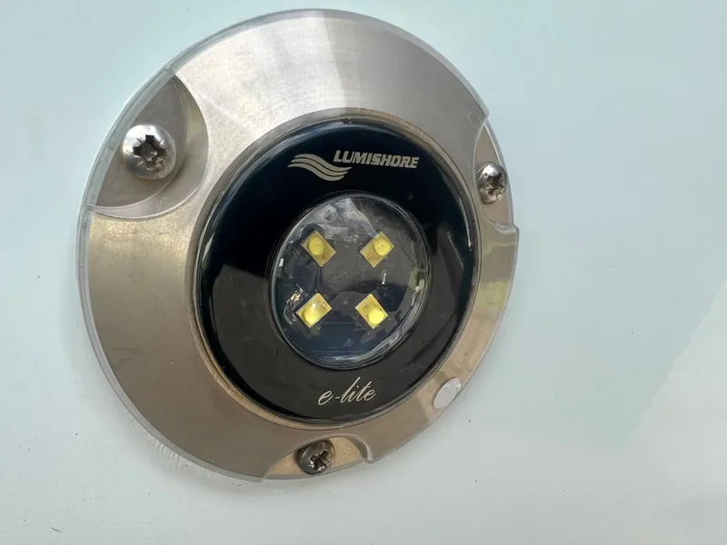 Slide: The Image of Close-up of Lumishore e-lite on 2011 Maverick 18 HPX-V boat. - 9
