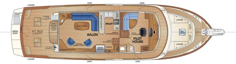 Slide: The Image of Main Deck - Salon Option 1 & Pilothouse w/Dayhead - 51