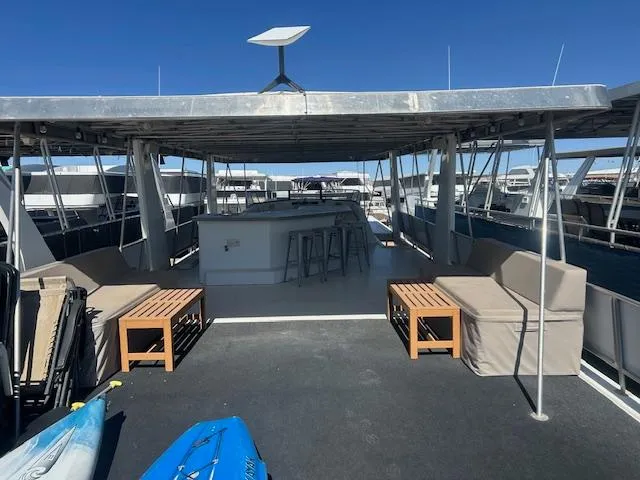 Slide: The Image of 2001 Stardust Cruisers Desert Oasis Week #30 houseboat with spacious deck and seating area. - 14