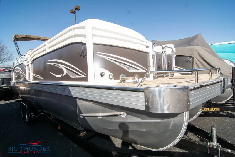Slide: The Image of 2022 JC NEPTOON 27 TT SPORT pontoon boat on trailer at Big Thunder Marine. - 0