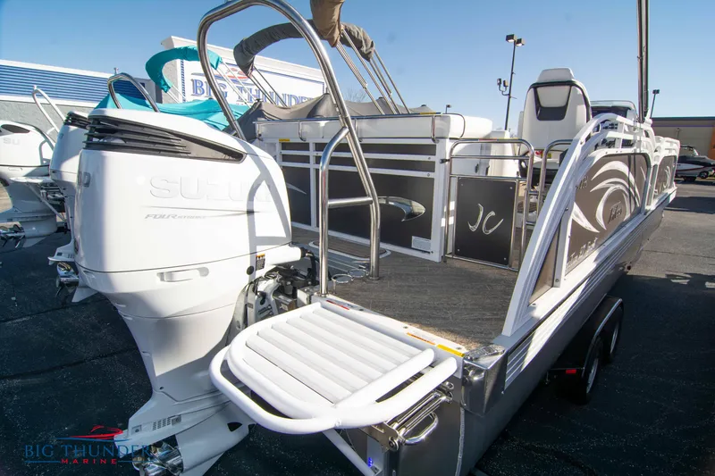 Slide: The Image of 2022 JC NEPTOON 27 TT SPORT pontoon boat with Suzuki outboard motor. - 6