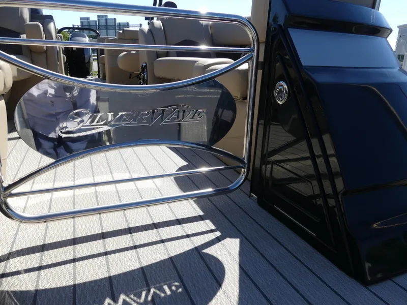 Slide: The Image of 2023 Silver Wave 2610 CLS SW7 boat interior with logo on gate. - 20