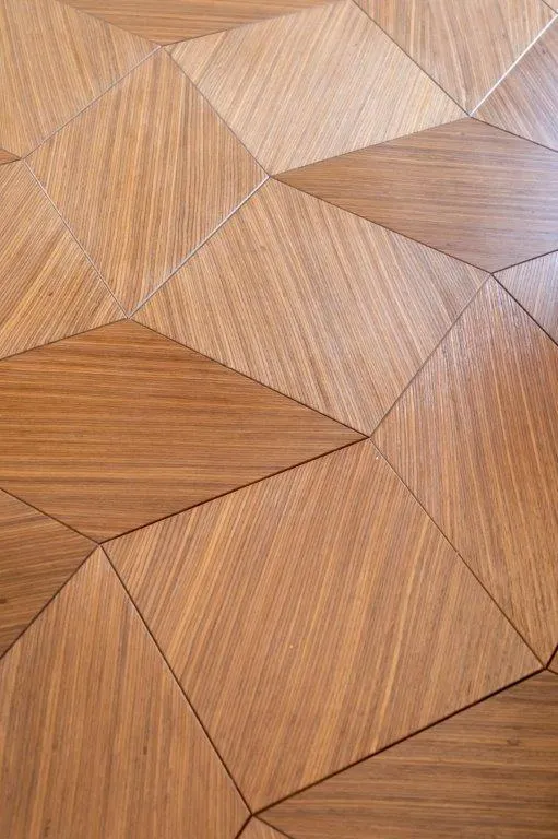 Slide: The Image of Geometric wooden flooring on Evo Yachts V8, 2025 model. - 17