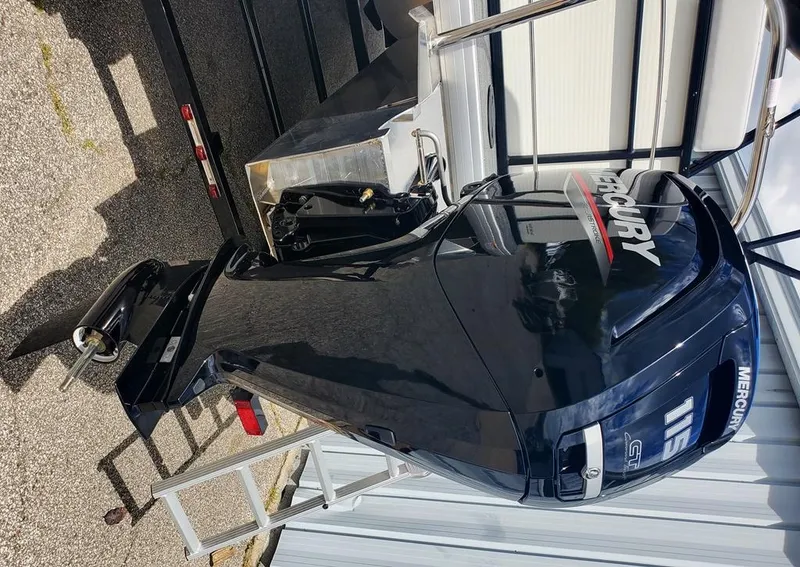 Slide: The Image of 2023 Sweetwater 2086 C boat with Mercury outboard motor. - 8