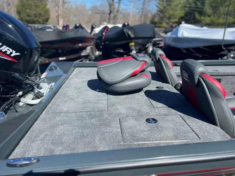 Slide: The Image of 2023 Ranger RT178C boat with Mercury engine, rear deck and seats. - 5