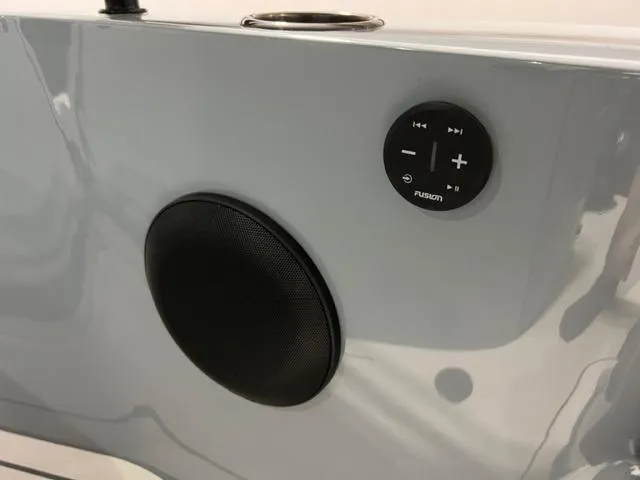 Slide: The Image of 2022 BRABUS Shadow 500 Cabin audio controls and speaker detail. - 43