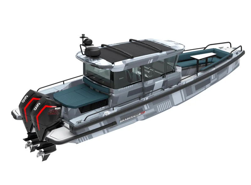 Slide: The Image of 2022 BRABUS Shadow 500 Cabin boat with sleek design and powerful engines. - 47