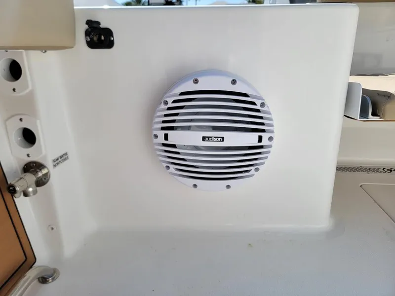 Slide: The Image of 2025 Sea Pro 322 DLX boat with Audison marine speaker. - 18