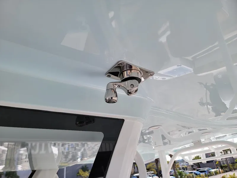 Slide: The Image of Close-up of 2025 Sea Pro 322 DLX boat's stainless steel hardware. - 37