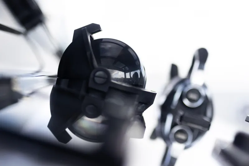 Slide: The Image of Close-up of Sunreef 68 Supreme 2018 yacht's sleek, modern design elements. - 24