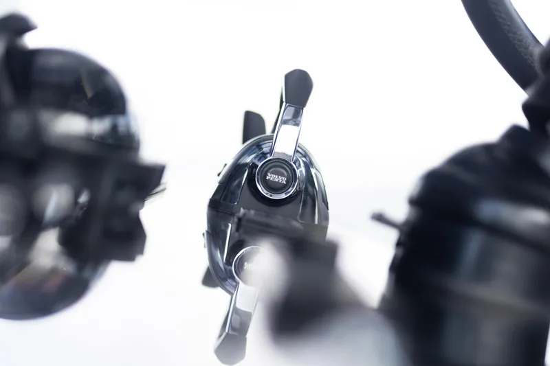 Slide: The Image of Close-up of Sunreef 68 Supreme 2018 yacht control lever. - 25