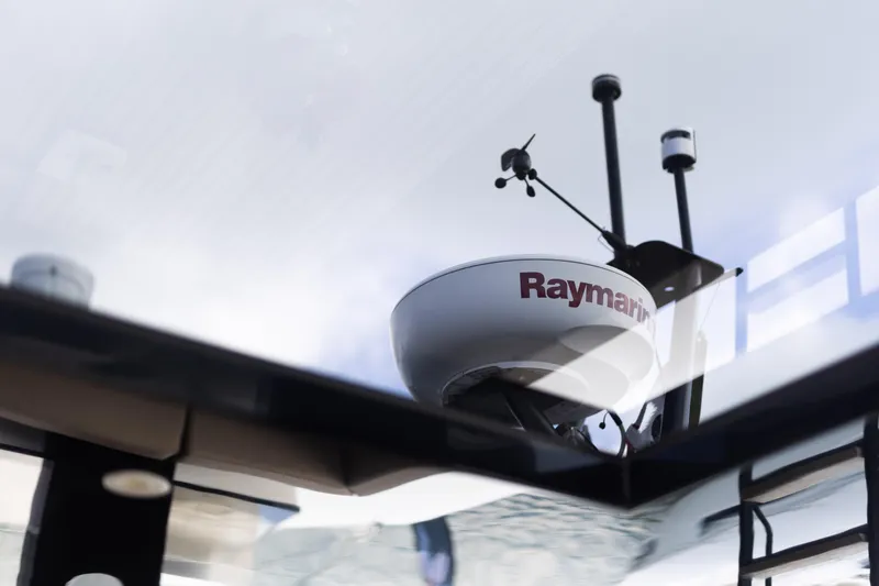 Slide: The Image of Radar equipment on 2018 Sunreef 68 Supreme yacht, featuring Raymarine technology. - 28