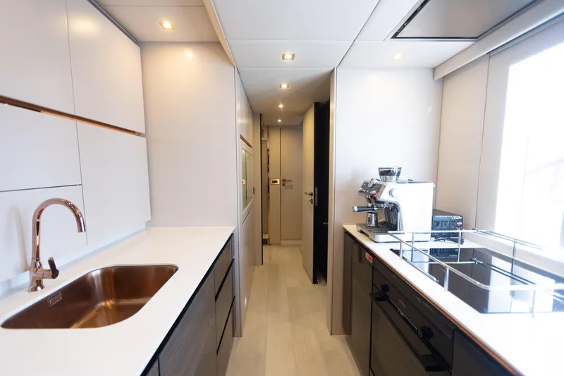 Slide: The Image of Luxurious kitchen interior of 2018 Sunreef 68 Supreme yacht with modern appliances. - 43