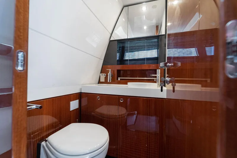 Slide: The Image of Luxurious bathroom interior of 2022 Riva 38 Rivamare yacht with modern fixtures. - 34