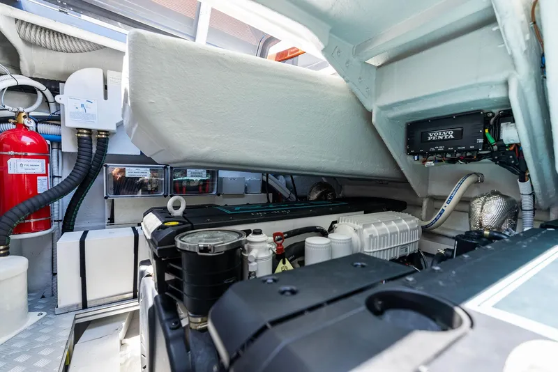 Slide: The Image of Engine compartment of a 2022 Riva 38 Rivamare luxury yacht. - 37