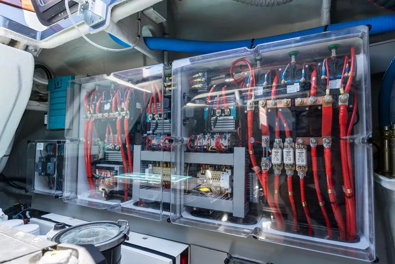 Slide: The Image of Electrical system of a 2022 Riva 38 Rivamare yacht. - 43