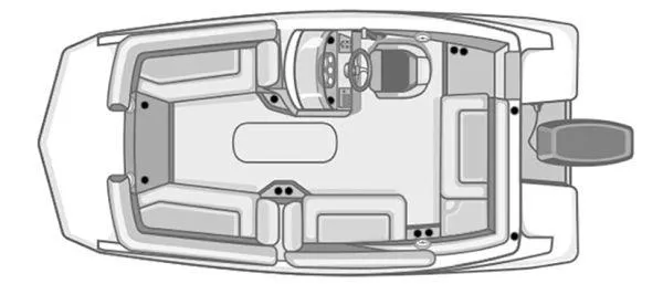 Slide: The Image of Top view of 2023 Starcraft 171 SVX boat layout. - 15