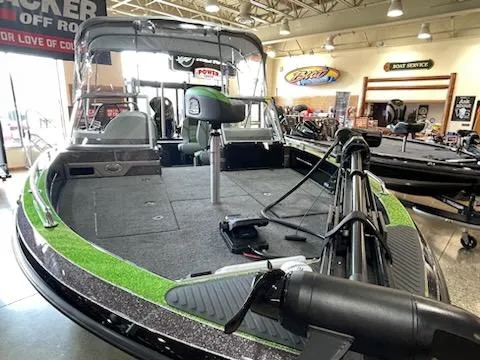 Slide: The Image of 2023 Ranger 620FS Ranger Cup Equipped boat on display in showroom. - 2