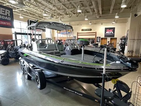 Slide: The Image of 2023 Ranger 620FS Ranger Cup Equipped boat displayed in a showroom. - 6