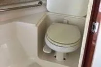 Slide: The Image of Boat bathroom interior with toilet, 2005 Fountain 38 LX model. - 12