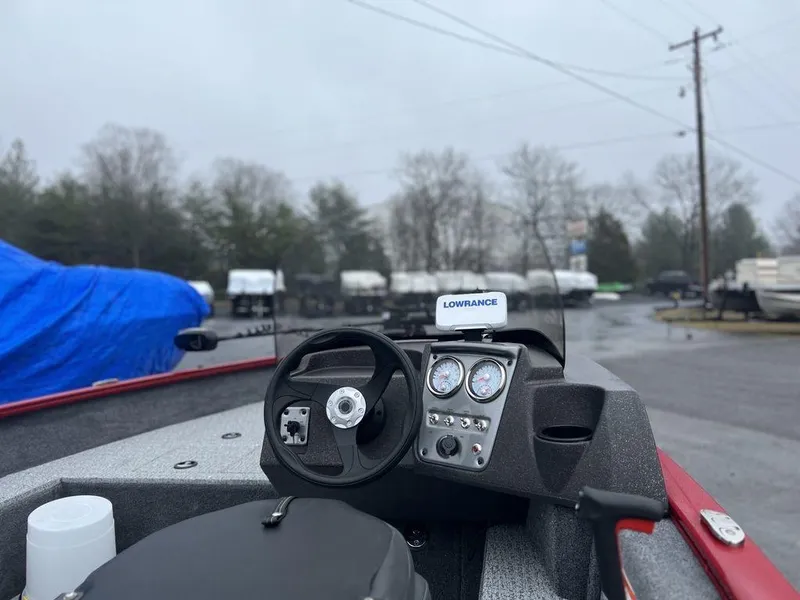 Slide: The Image of 2023 Tracker Pro Guide™ V-16 SC boat dashboard with Lowrance electronics. - 3