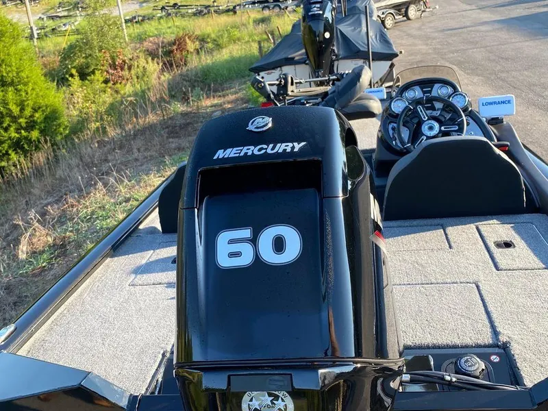 Slide: The Image of 2023 Tracker Pro Team 175 TXW® with Mercury 60 engine, rear view. - 5