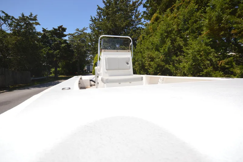 Slide: The Image of 2023 May-Craft 19 HANCOCK boat with center console, viewed from the bow. - 5
