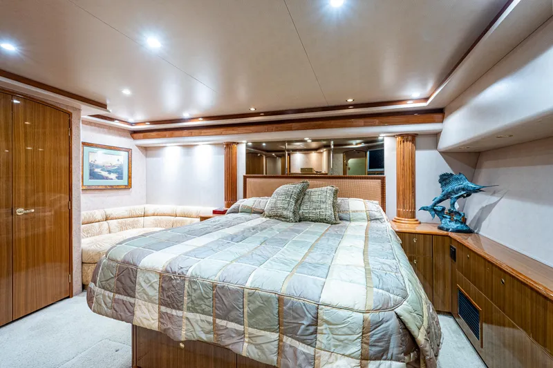Slide: The Image of Viking 74 Convertible Reel Estate - Master Stateroom, Walkaround Berth - 16