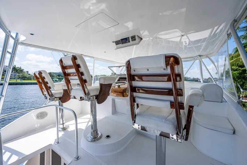 Slide: The Image of Viking 74 Convertible Reel Estate - Flybridge, 3 Helm Chairs - 30