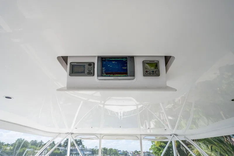 Slide: The Image of Viking 74 Convertible Reel Estate - Flybridge, Overhead Helm Electronics - 36