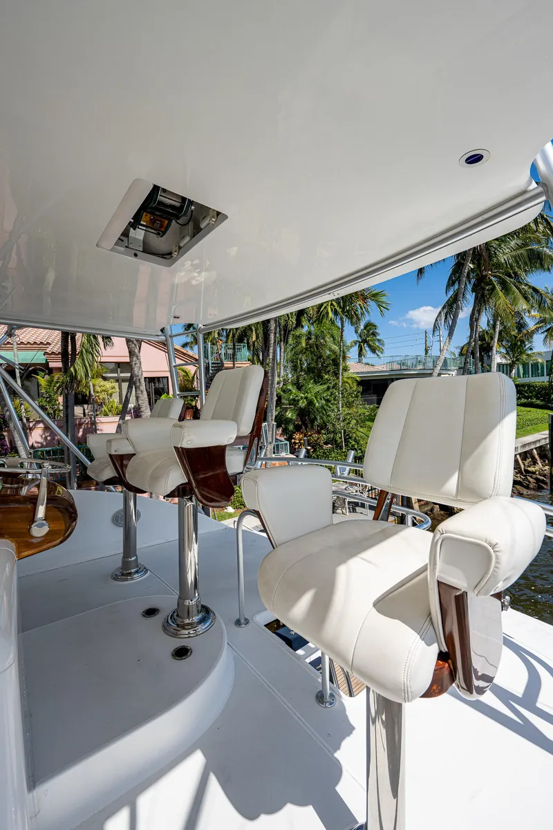 Slide: The Image of Viking 74 Convertible Reel Estate - Flybridge, Helm Chairs - 45
